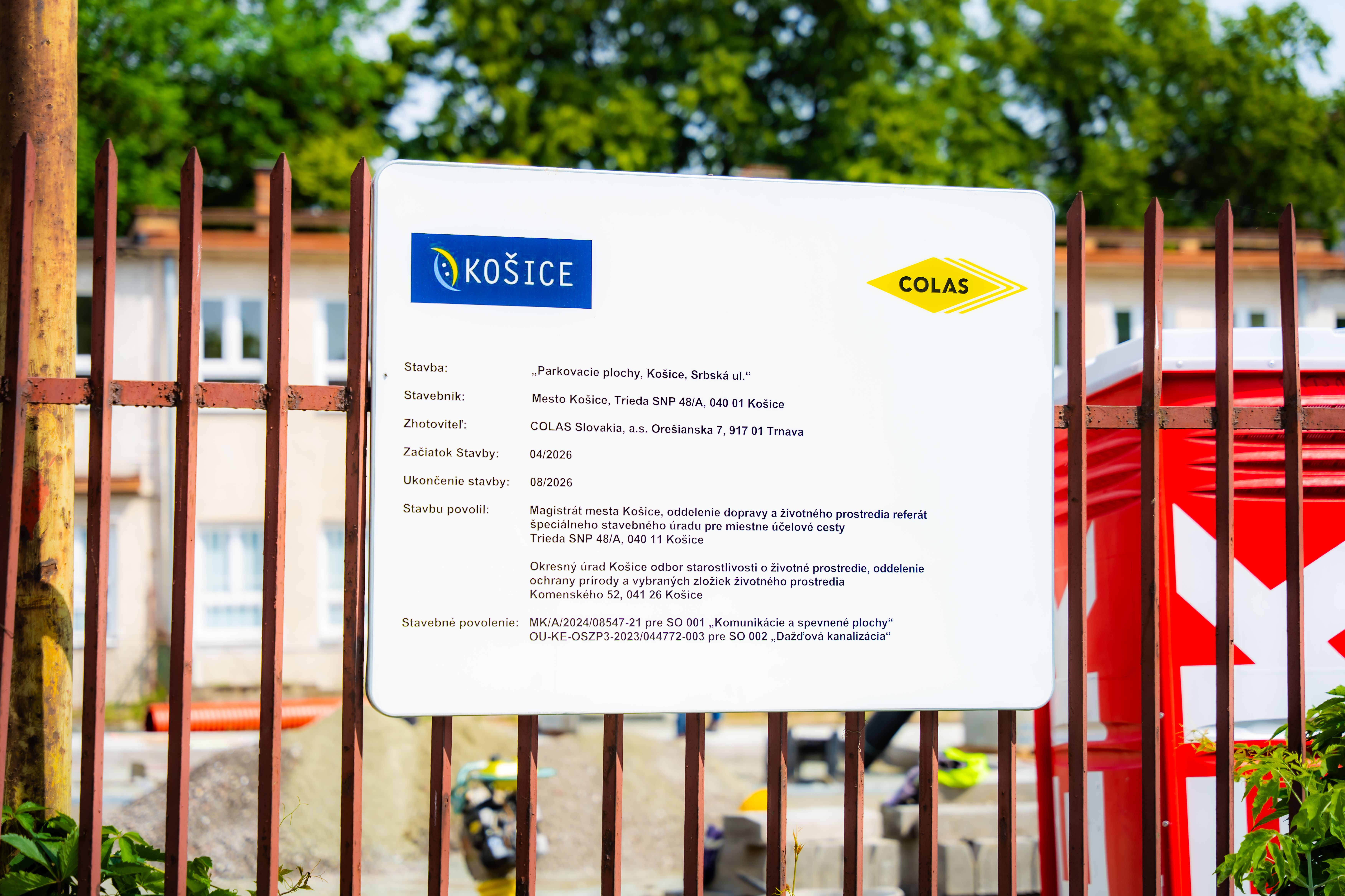 Kontrolna cinnost - Parkovacie plochy, Kosice, Srbska ulica-1-30